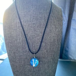 Tree of Life double sided glass dome necklace